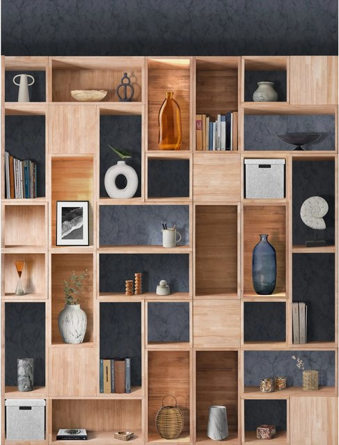 Sanders & Sanders Fototapete Schrank in Blau und Beige, Breite: 53 cm, Länge: 2,8 m - Bild 1