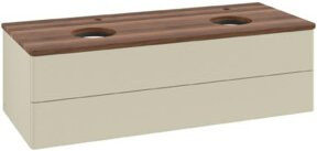 V&B Waschtischunterschrank Antao ohne Frontstruktur, Farbe: Weiss, B/T/H: 120 x 50 x 50 cm - Bild 1