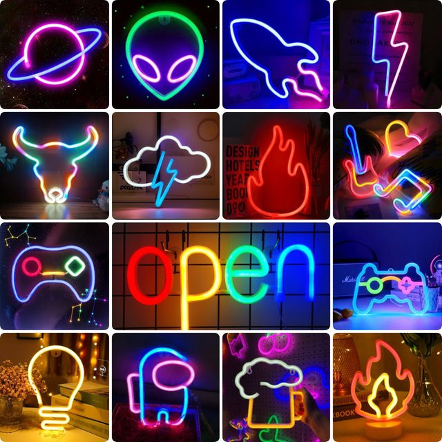 Phantasy Star Dekoratives Neonlicht in Multicolour mit RGB-Effekt für modernes Kunst-Ambiente, USB-betrieben - Bild 1