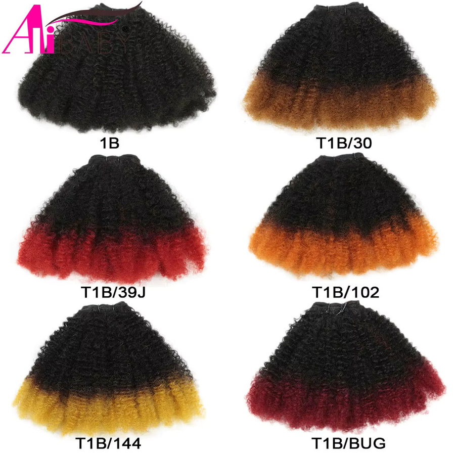 Alibaby Afro Haar Extensions, Lockige Haarwebart, 200g, Synthetisch - Bild 6