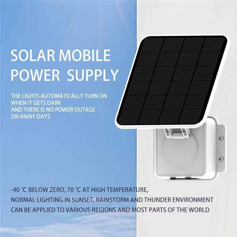 FEDI Wasserdichte Solarbatterie als USV-Notstromversorgung für Outdoor-CCTV-Kameras mit USB-C Anschluss in Weiß - Bild 3