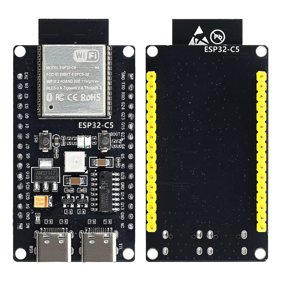 ESP32-C5 Entwicklungsboard mit WiFi 6 und Bluetooth in Schwarz - Bild 4