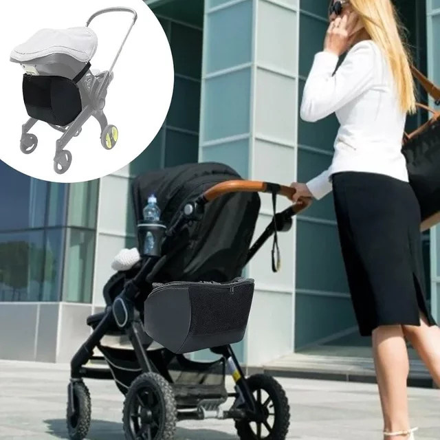 Aufsteckbare Aufbewahrungstasche für Doona Kleinkinderautositz und Kinderwagen als Organizer und Wickeltasche in Schwarz - Bild 1