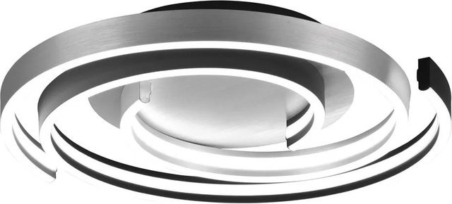 Trio LED-Deckenleuchte Caya, 1-flammig, Aluminium Gebürstet, Silber, Durchmesser: 50 cm - Bild 1