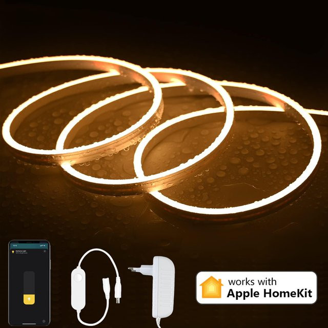 CENFAYA Neon LED-Streifen mit Homekit und Wifi, dimmbar, wasserdicht, CCT Farbtemperatur 3000-6500K, Farbe: Weiß, 12V - Bild 1