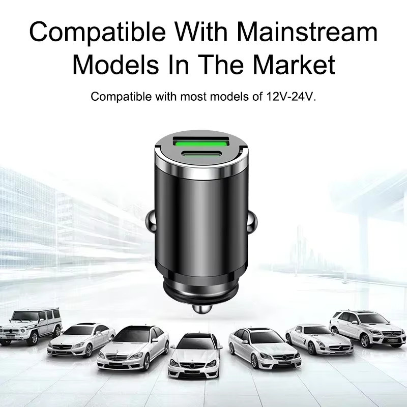 Mini Auto Ladegerät mit QC3.0 und PD Schnellladefunktion für USB Typ C, 100W für Xiaomi, Samsung, Huawei und iPhone - Bild 5