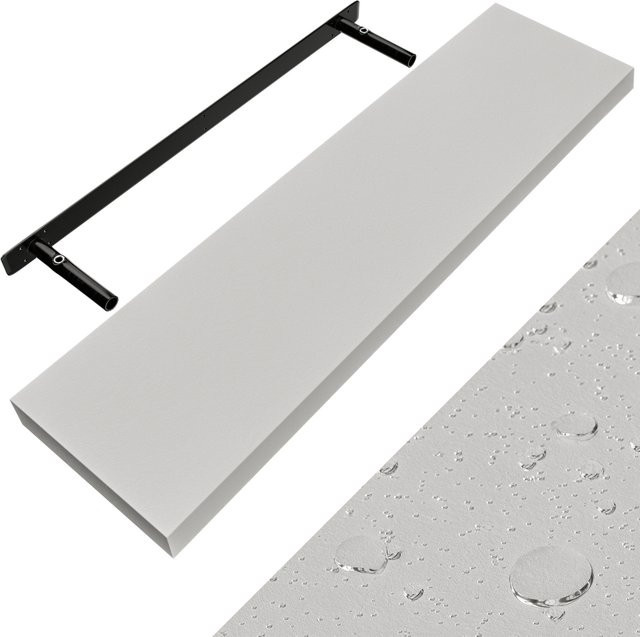 CASARIA Wandregal Schweberegal aus MDF in Weiß mit Halterung - Bild 1
