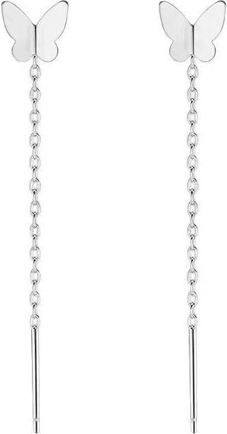 Wucifang Jewelry Ohrringe, Schmetterling, Quasten, weiß, Damen - Bild 1