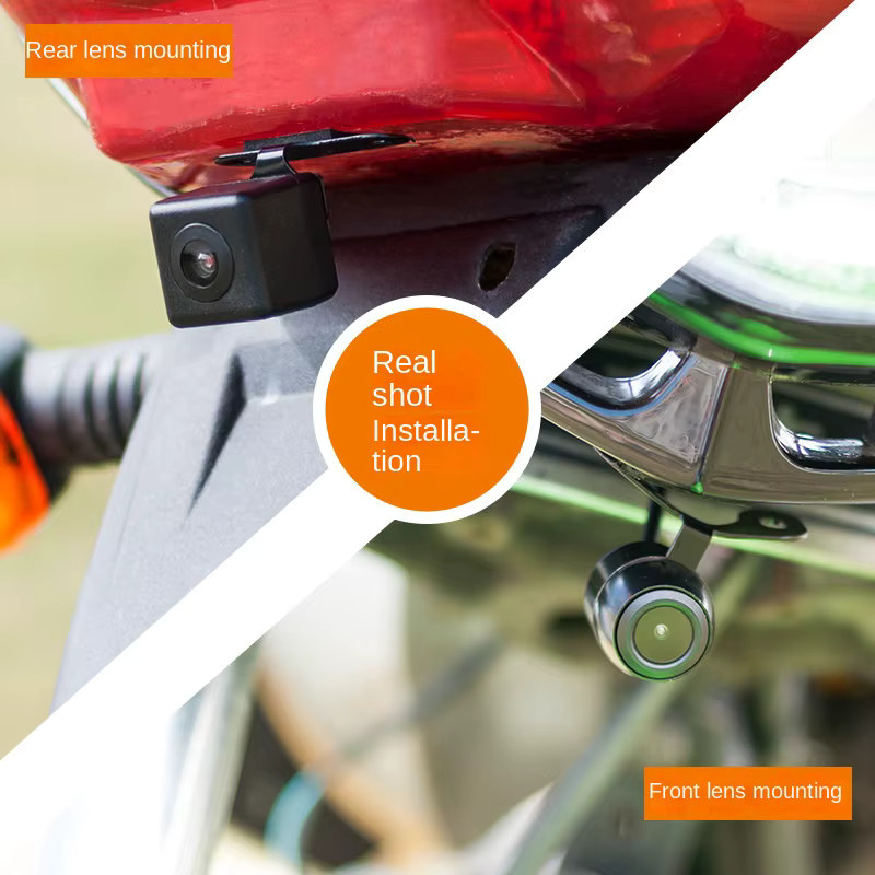 Bytelike Motorrad Dashcam in Schwarz mit 3,0 Zoll Display, 720P Dual Kamera vorne und hinten, wasserdicht, inklusive Kabel und Fernbedienung, ohne Speicherkarte - Bild 3