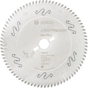 Bosch Hartmetall Kreissägeblatt Top Precision Best for Wood, Farbe: Silber, Durchmesser: 250 mm, Bohrung: 25 mm, Breite: 3,2 mm, 80 Zähne - Bild 2