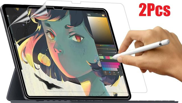 2er-Pack Matte PET-Displayschutzfolie im Papiergefühl für Apple iPad Pro 12,9 Zoll, Transparent - Bild 1