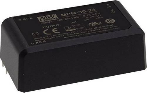 Mean Well MPM-30-12ST AC/DC-Printnetzteil 12 V/DC 2.5A Schwarz - Bild 1
