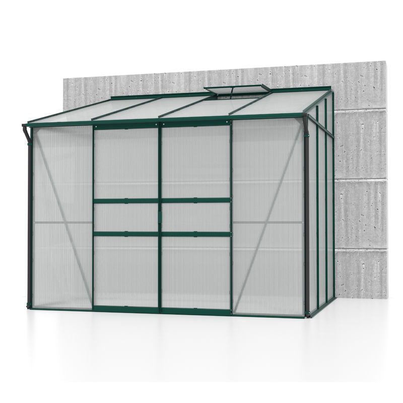 Vitavia Anlehn-Gewächshaus Ida 5200 in Smaragdgrün mit 6 mm HKP und 5,2 m² Fläche - Bild 2