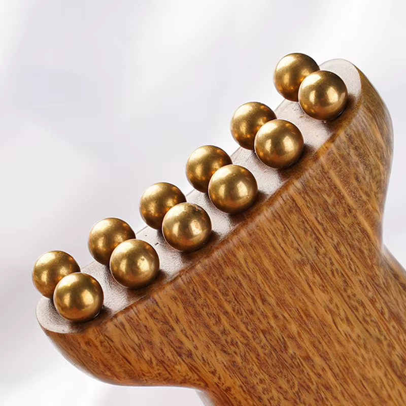 TDiePf Gesichts-Gua-Sha-Roller mit Perlen, Unisex - Bild 5