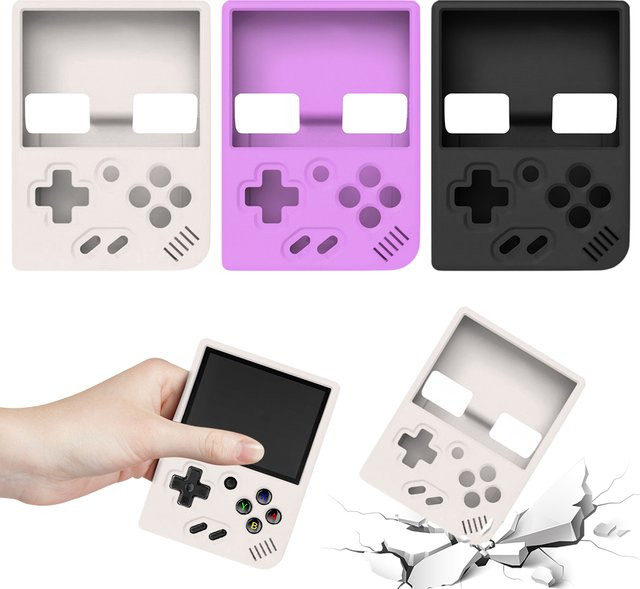 VKTECH Stoßfeste Silikon-Schutzhülle für Miyoo Mini Plus Handheld-Spielekonsole in Lila - Bild 1