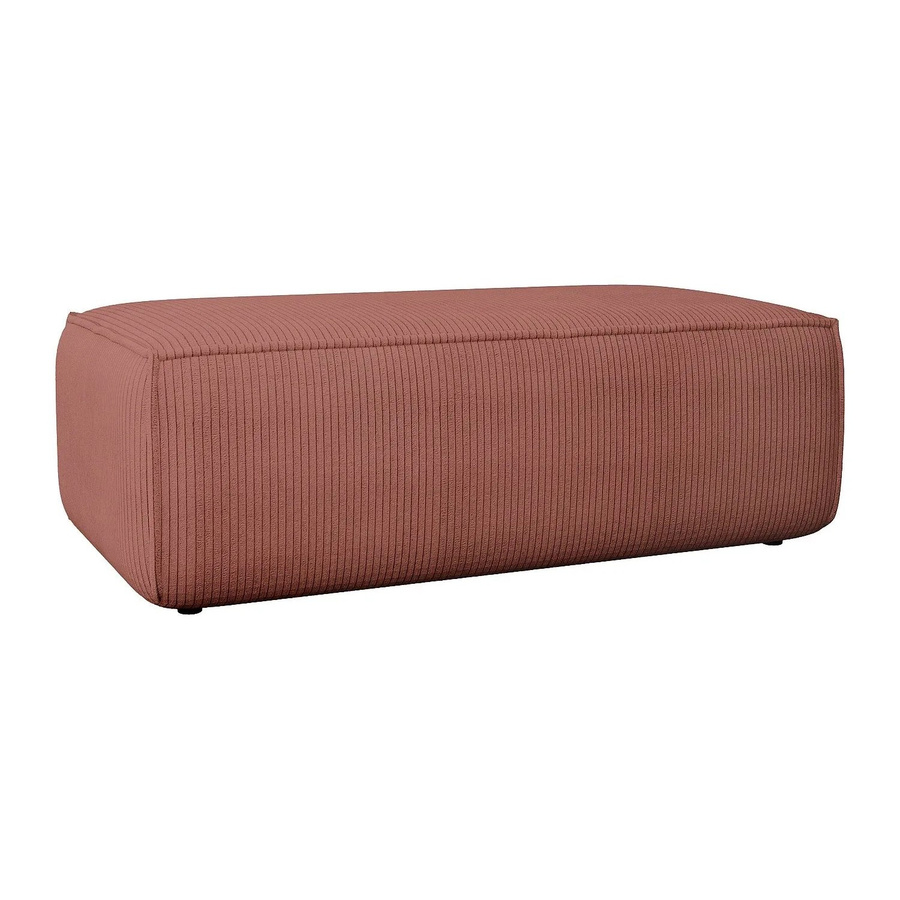 Vente-unique Sitzhocker Amelia in Rosa mit Cord-Bezug, Breite: 102 cm - Bild 2