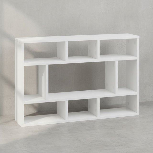 Wandregal MAGRA von KADIMA DESIGN mit 9 Fächern in Braun, B/H/T: 75 x 51 x 16 cm - Bild 1