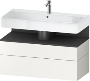 Duravit Waschtischunterschrank Qatego Wandhängend in Grau und Weiß, B/T/H: 99 x 47 x 59 cm - Bild 1