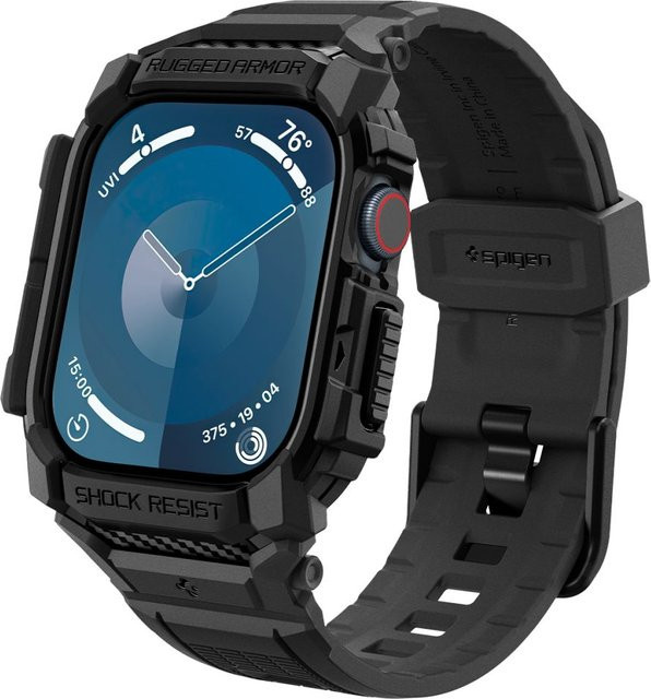 Spigen Hülle für Apple Watch Series 10 42mm, Schwarz, Silikon - Bild 1