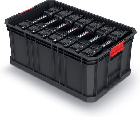 PROSPERPLAST Werkzeugkiste Modular Solution mit 7 separaten Organizern, schwarz, B/H/T: 52,0 x 21,0 x 32,9 cm - Bild 1