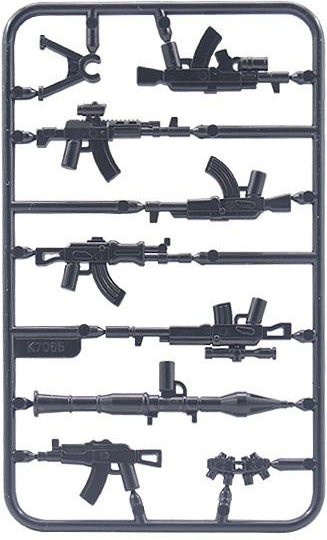 LEGO Militär Tarnung Waffen Pack, Mini Actionfiguren, schwarz - Bild 1