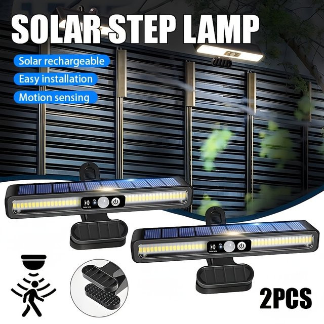 KDULIT Solar-Bewegungsmelderleuchte für den Außenbereich mit 36 LEDs, Clip-On Sicherheitsleuchte in Schwarz, wasserdicht und solarbetrieben - Bild 1