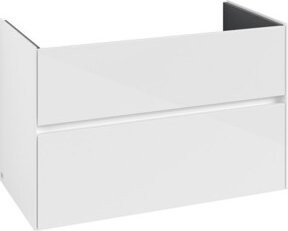 V&B Waschtischunterschrank Collaro in Glossy White mit mittigem Waschtisch, B/T/H: 96,1 x 48 x 48 cm - Bild 1