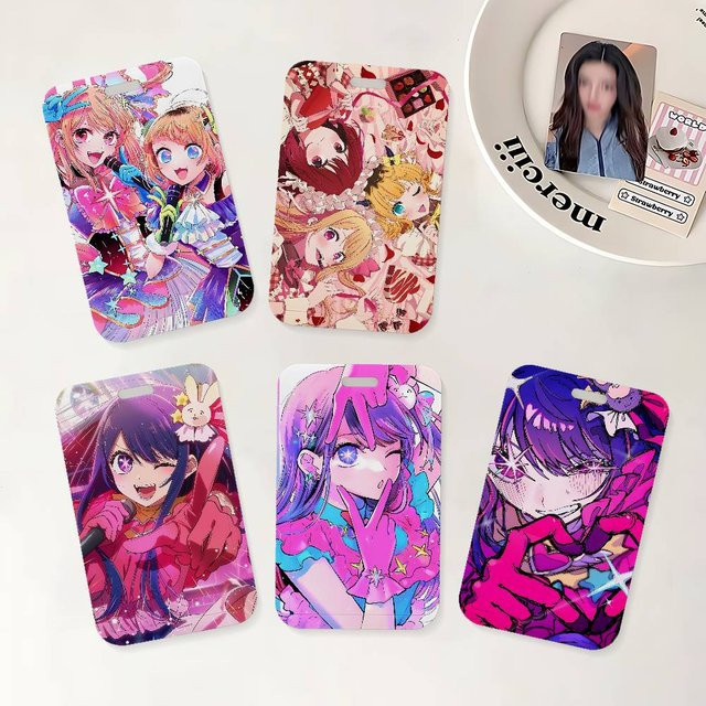 Anime O-OSHI NO KO Ausweishalter mit Umhängeband in Multicolour für Schule und Büro - Bild 1