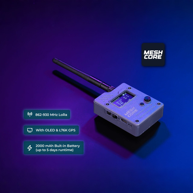 Seeed Studio Wio Tracker L1 Pro MeshCore LoRa GPS-Tracker mit Bluetooth und wiederaufladbarem Akku in Grau - Bild 1