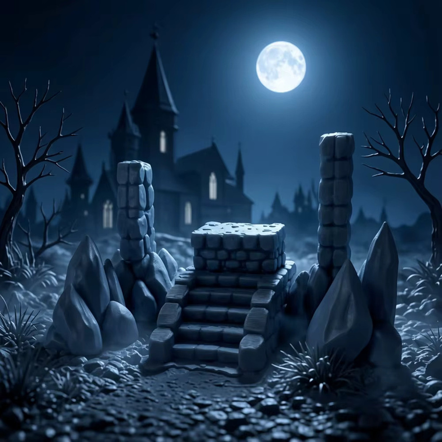 SANMERSEN Fantasy-Terrain-Pack Altar-Miniatur, unbemalt, D&D - Bild 2
