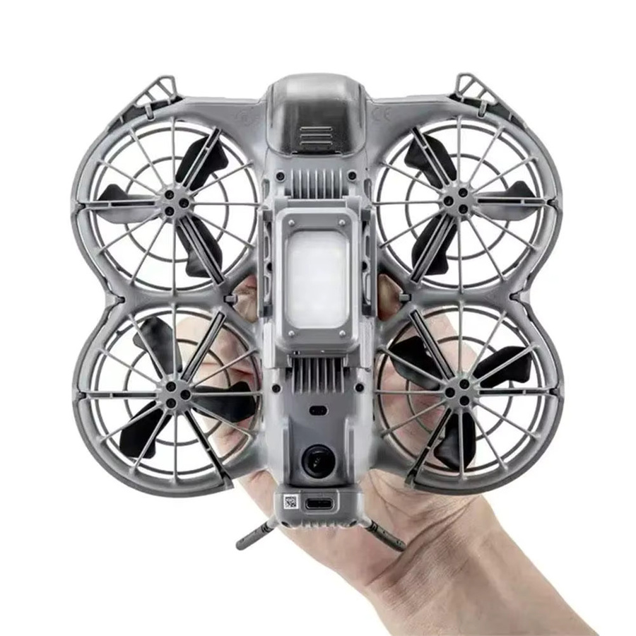 DJI Neo 2 Zubehör: Wiederaufladbare Stativ-Leuchte zur Fahrwerkserhöhung und zum Schutz der Drohnenbeine in Grau für sichere Nachtflüge - Bild 3