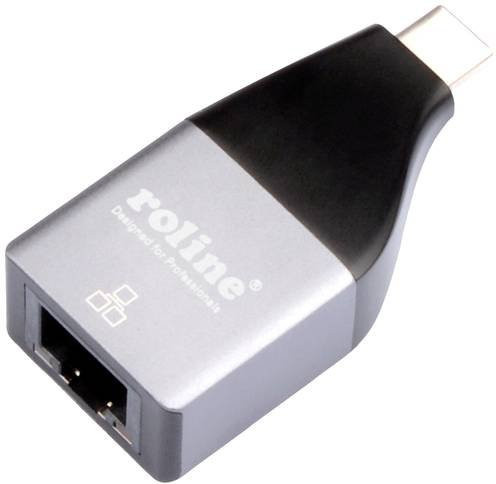 Roline 12.02.1110 Schnittstellen-Konverter USB-C auf Ethernet/LAN 1 Gbit/s in Silber - Bild 1