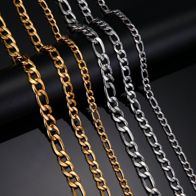 Figaro Halskette Edelstahl, Gold, Unisex - Bild 1