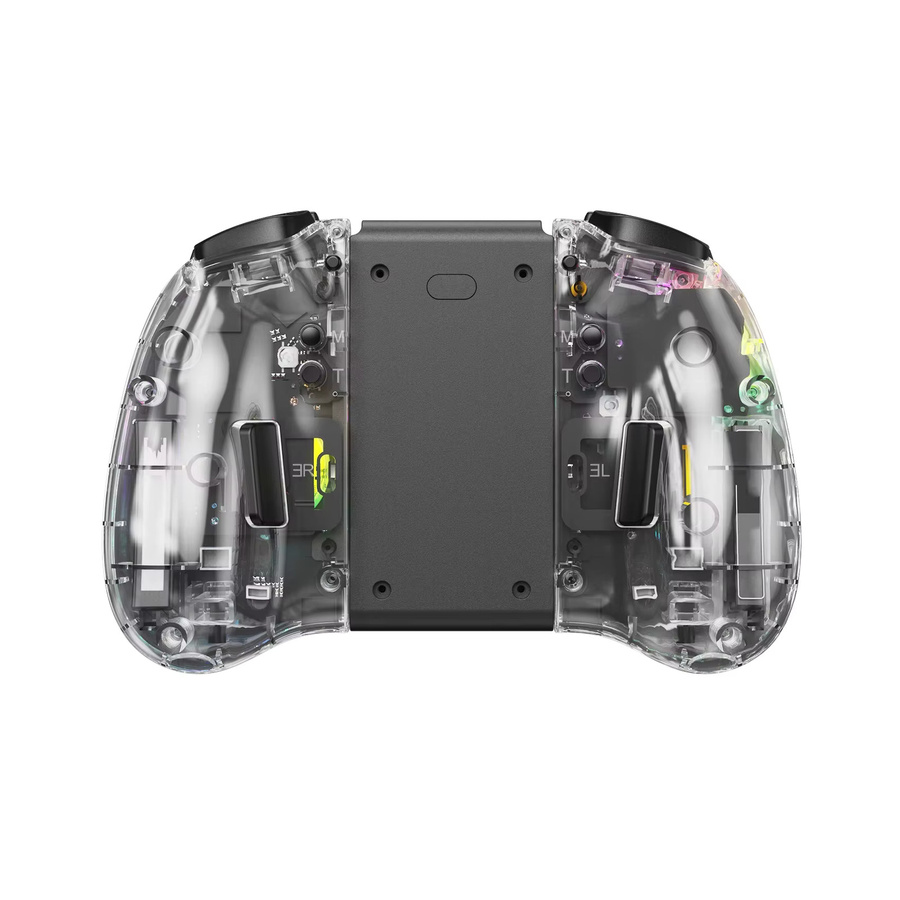 LinYuvo Meteor Light Wireless Controller KS37B für Nintendo Switch und OLED in Weiß/Transparent mit programmierbarer Bewegungssteuerung, Dual Vibration und Turbo-Funktion - Bild 2
