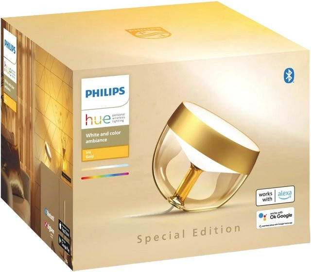 Philips Hue Smart-LED-Tischleuchte Iris White & Color Ambiance in Gold - Bild 1