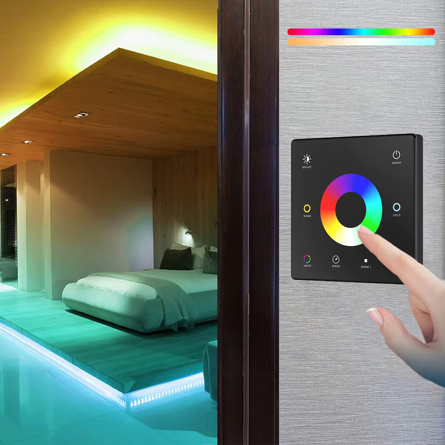 CENFAYA 2,4 G Wireless 5-Kanal RGBCCT LED-Controller mit RF-Fernbedienung für RGBW RGBWW RGB CCT Lichtstreifen DC12V 24V - Bild 2