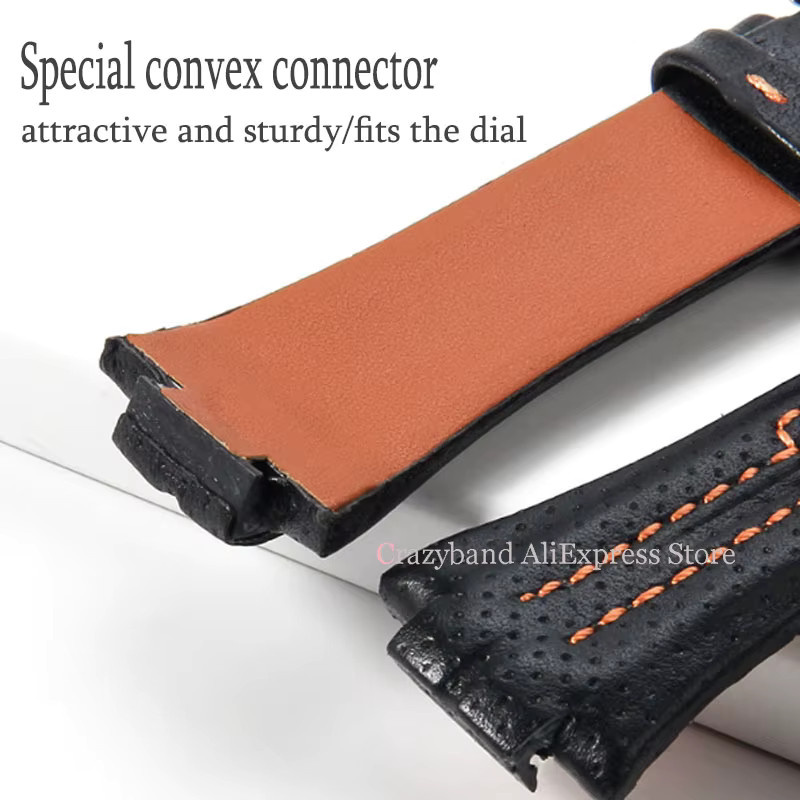 Uhrenarmband Echtleder, 15 mm, Schwarz, Unisex - Bild 5