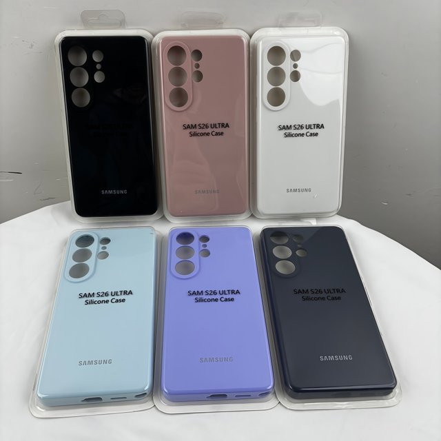 Samsung Handyhülle aus weichem Flüssig-Silikon als Rückseitenschutz in Schwarz oder Blau für Galaxy S26 S25 S24 S23 S22 S21 S20 S10 Note 10 20 Ultra Plus - Bild 1