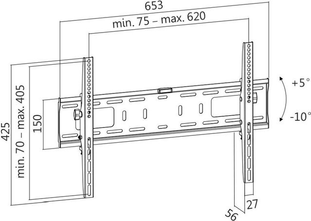 LogiLink BP0018 TV- und Bildschirmhalterung in Schwarz mit VESA 200 x 200 mm - Bild 2