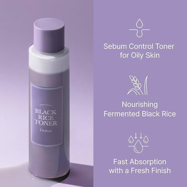 I'M FROM Black Rice Toner, 150 ml, mit Hyaluronsäure und AHA - Bild 1