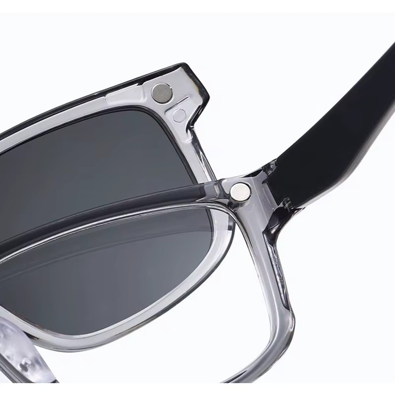 NINJONA Korrektionsbrille Cat-Eye, Vollrand, Kunststoff, transparent, grau - Bild 3