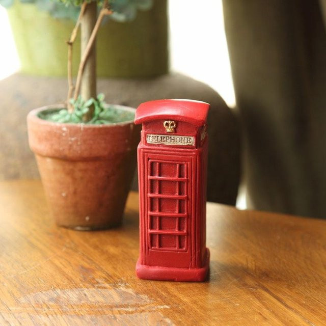 Yiran Furniture Miniatur Vintage Ornamente, Harz, Rot, Musik - Bild 1