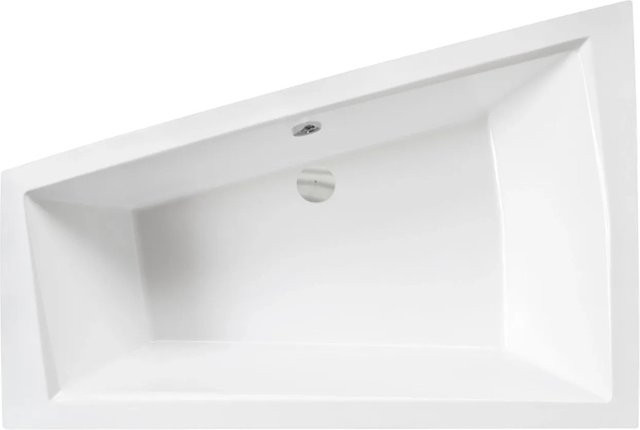 Bad Land Eckbadewanne INTIMA in Weiß mit Acrylschürze und Bambus Badewannenablage, Ausführung Links, B/T: 180 x 125 cm - Bild 1