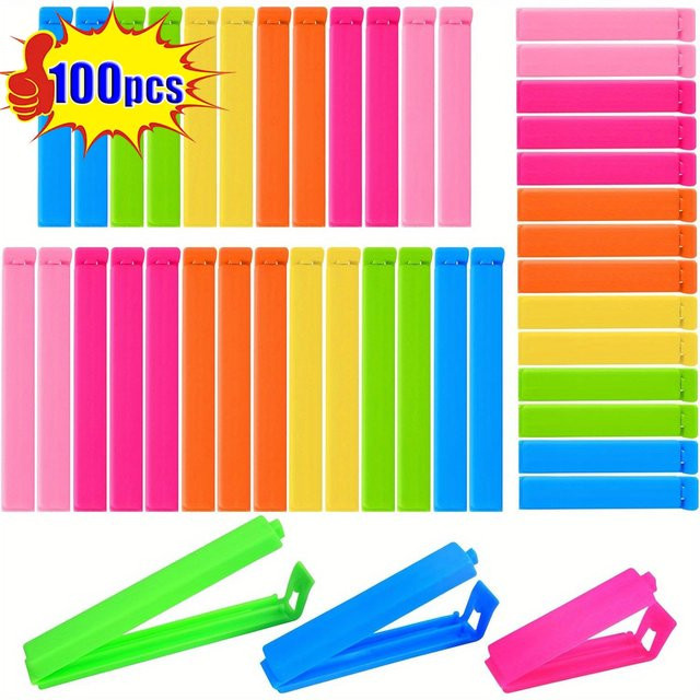 Multicolour Kunststoff Clips zur Abdichtung von Lebensmittel- und Snacktüten für die Küchenorganisation, 5 bis 100 Stück - Bild 1