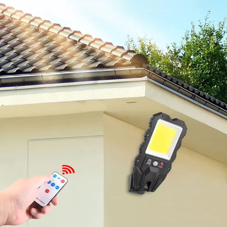 XIWANGFIRE Solar LED Außenleuchte mit Motion Sensor und 3 Modi, Wasserdichte LED Wandlampe für Garten und Außenbereich, Schwarz - Bild 5