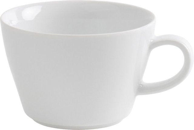 Kahla Cappuccino-Obertasse Five Senses aus Porzellan, Weiß, 6er Pack, 270 ml, Durchmesser: 9,9 cm, Höhe: 6,7 cm - Bild 1