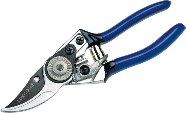 LUX-TOOLS Rebenschere mit Bypass aus Aluminium, Stahl und Kunststoff - Bild 1