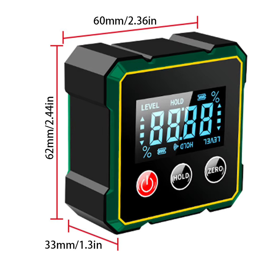 Etmakit Digitaler Winkelmesser mit Laser und Magneten, Elektronisches Neigungsmesser und Füllstandslineal mit USB-Anschluss - Bild 7
