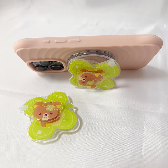Faltbarer Bären-Handyhalter mit 360-Grad-Drehfunktion für iPhone 17 Pro Max, stilvolle Handyhülle für Mädchen - Bild 1