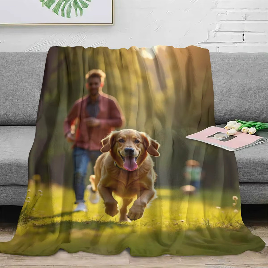 Personalisierte Fotodecke aus Flanell von SRH, weiche Erinnerungsdecke mit eigenem Foto, Mehrfarbig, B/T: 150 x 100 cm - Bild 3